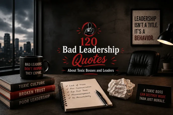 120 Bad Leadership Quotes About Toxic Bosses and Leaders
