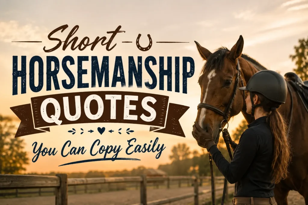 Short Horsemanship Quotes You Can Copy Easily