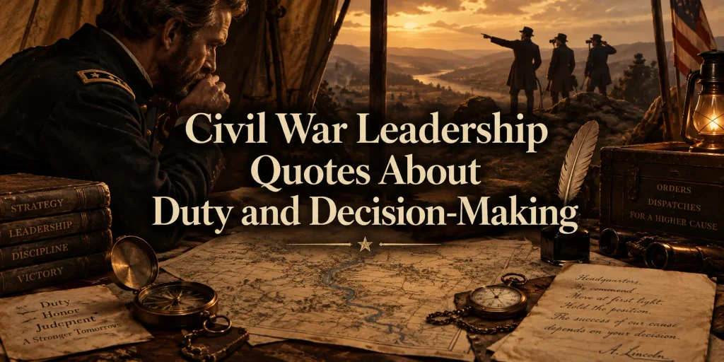 Civil War Leadership Quotes About Duty and Decision-Making